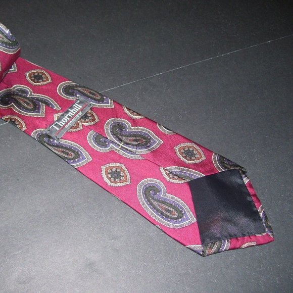 Thornhill Menswear Men's Dress Suit Silk Neck Tie - Picture 4 of 5